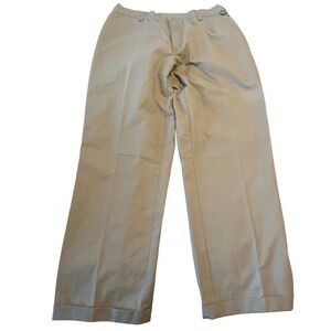 ORVIS Mens Khaki Cotton Straight Leg Casual Dress Pants Size 36